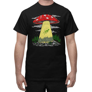 Magic Mushroom T-Shirt, Alien Abduction Shirt, Psychedelic Alien Shirt, Trippy Mushroom T-Shirt, Psychedelic Mushroom T-Shirt, Amanita Mushroom Shirt - Psychonautica Store