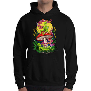 Magic Mushrooms Aliens Hoodie, Aliens Smoking Weed Hoodie, Psychedelic Hoodie, Stoner Hoodie, Hippie Hoodie, Psychedelic Sweatshirt - Psychonautica Store