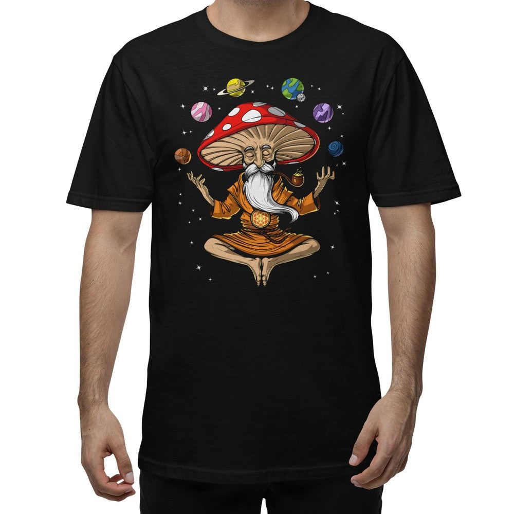 Magic Mushroom Buddha, Magic Mushroom Shirt, Psychedelic Shirt, Hippie Shirt, Stoner Shirt, Psychedelic Clothes, Festival Clothing - Psychonautica Store