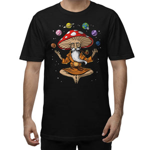 Mushroom Buddha T-Shirt, Magic Mushroom Shirt, Psychedelic Shirt, Hippie Shirt, Mushroom Shirt, Mushroom Clothes, Mushroom Clothing - Psychonautica Store