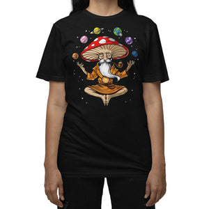 Mushroom Buddha T-Shirt, Magic Mushroom Shirt, Psychedelic Mushroom Shirt, Hippie Shirt, Amanita Muscaria Shirt, Mushroom Shirt, Mushroom Clothes, Mushroom Clothing - Psychonautica Store