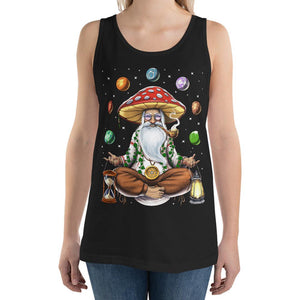 Magic Mushroom Tank Top, Hippie Mushroom Mens Tank, Psychedelic Mushroom Unisex Tank, Mushroom Meditation Tanks, Trippy Mushroom Clothes - Psychonautica Store