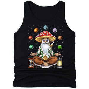 Magic Mushroom Tank Top, Hippie Mushroom Mens Tank, Psychedelic Mushroom Unisex Tank, Mushroom Meditation Tanks, Trippy Mushroom Clothes, Mushroom Yoga Clothing, Mushroom Shaman Tank - Psychonautica Store