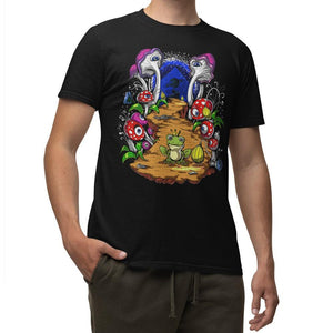 Mushroom Forest T-Shirt, Magic Mushrooms Shirt, Psychedelic Mushrooms T-Shirt, Mushrooms Clothing, Mushroom Clothes, Forest Apparel - Psychonautica