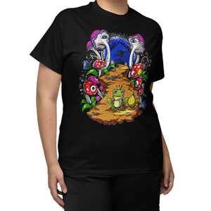 Magic Mushroom Forest T-Shirt, Magic Mushrooms T-Shirt, Psychedelic Mushrooms T-Shirt, Mushrooms Clothing, Mushroom Clothes, Forest Apparel - Psychonautica