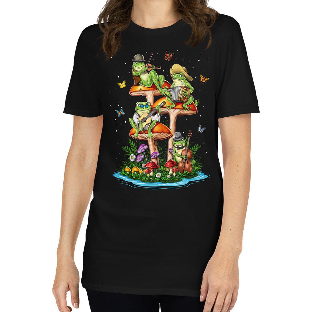 Cottagecore Frogs Shirt, Mushroom Forest Shirt, Mushroom Frogs T-Shirt, Cottagecore Frogs Shirt, Funny Frogs Tee, Fairycore Shirt, Cute Frog T-Shirt - Psychonautica Store
