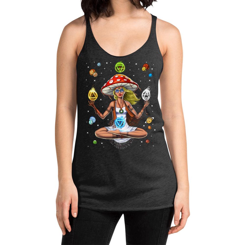 Magic Mushroom Women's Tank, Mushroom Meditation Tank, Hippie Mushroom Tank Top, Psychedelic Mushroom Tanks, Psychedelic Mushroom Tank - Psychonautica Store