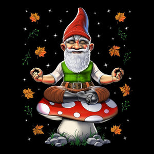 Mushroom Gnome, Gnome Meditation, Cottagecore Gnome, Hippie Gnome Yoga, Magic Mushroom Forest, Mushroom Yoga, Fantasy Gnome - Psychonautica Store