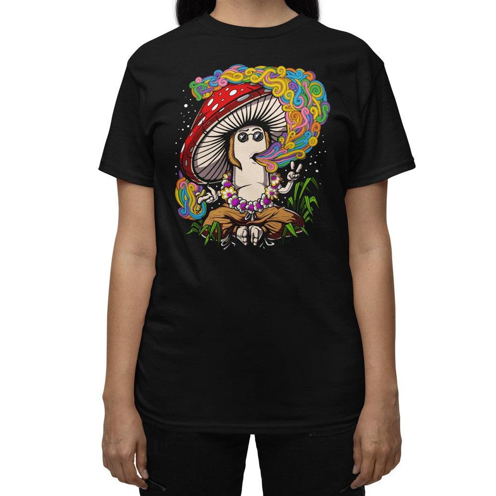 Magic Mushroom T-Shirt, Mushroom T-Shirt, Hippie Mushroom T-Shirt, Psychedelic Mushrom Shirt, Stoner Clothes, Amanita Muscaria, Hippie Apparel - Psychonautica Store
