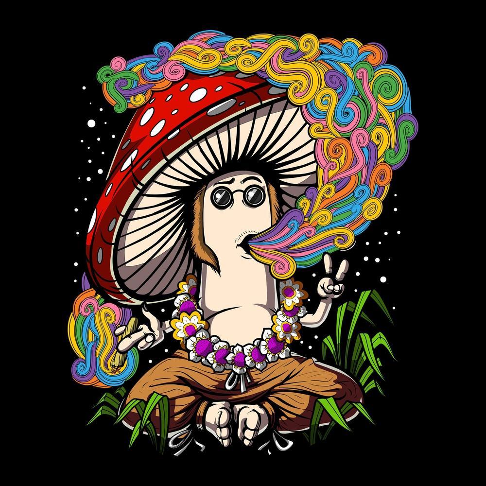 Magic Mushrooms Hippie, Mushrooms Shirt, Funny Hippie Shirt, Psychedelic Shirt, Stoner Shirt, Hippie Clothing, Hippie Clothes, Festival Clothing - Psychonautica Store