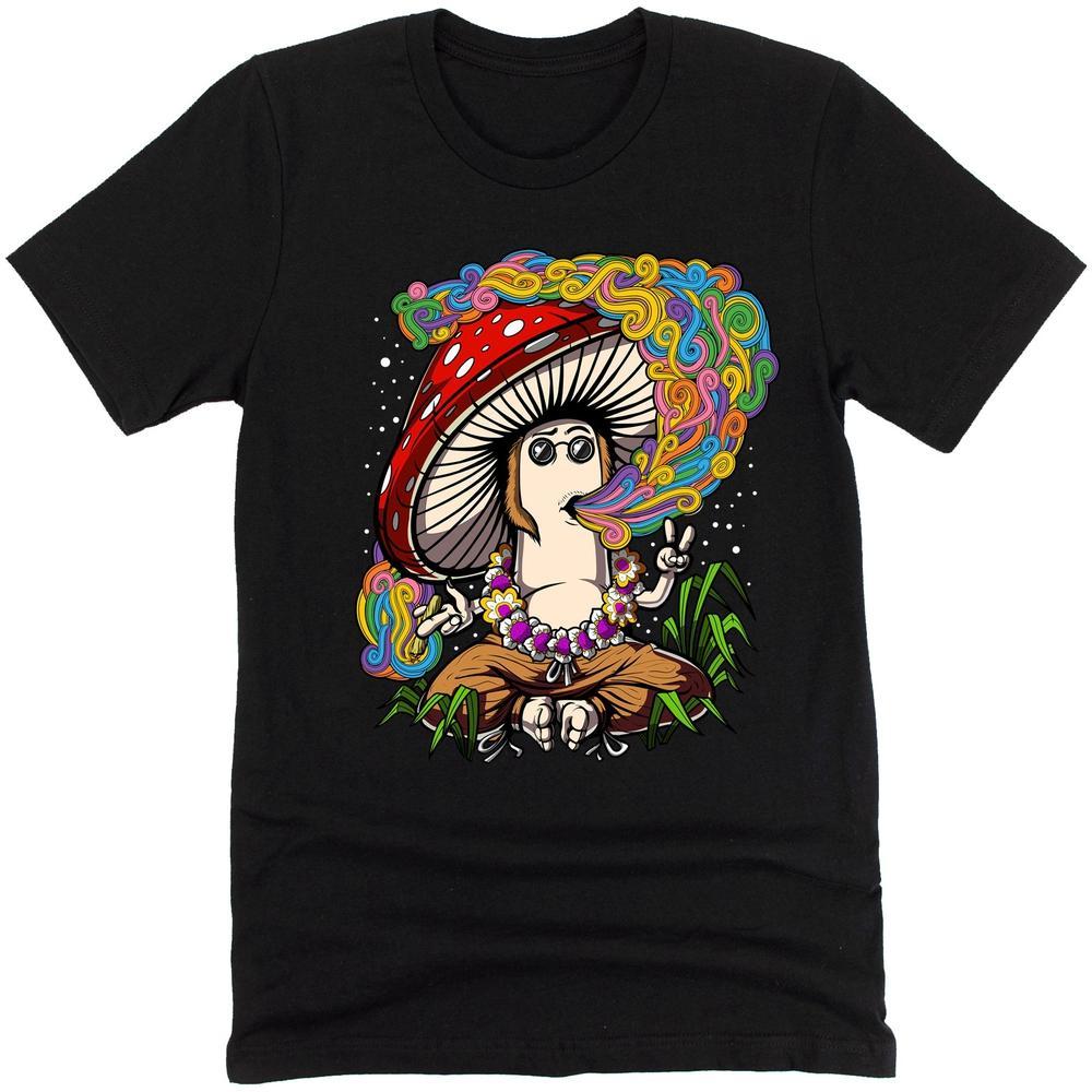 Trippy Magic Mushroom Moon LSD Psychedelic - Maglietta da uomo, 100% cotone, Nero , S Trippy Magic Mushroom Moon LSD Psychedelic - Maglietta da uomo, 100% cotone, Nero , S