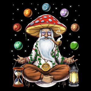 Mushroom Meditation, Hippie Magic Mushroom, Psychedelic Mushroom, Trippy Mushroom, Mushroom Wizard, Fantasy Mushroom - Psychonautica Store