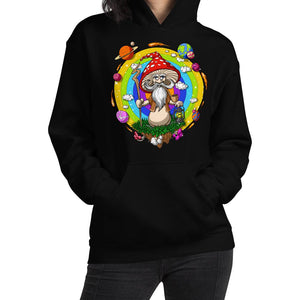 Hippie Mushroom, Magic Mushrooms Hoodie, Psychedelic Hoodie, Mushrooms Sweatshirt, Hippie Clothing, Hippie Clothes, Festival Clothing - Psychonautica Store