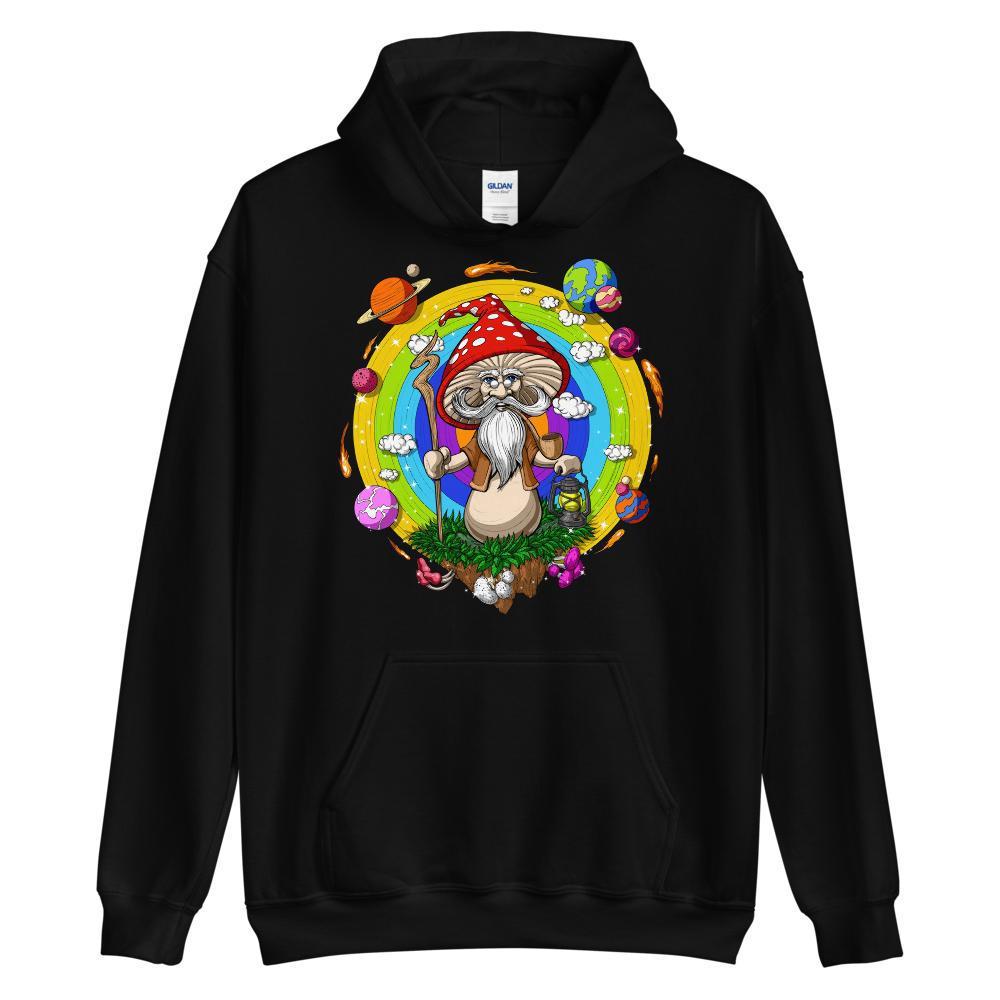 Psychedelic Forest Mushroom Wizard Trippy Hoodie Psychonautica