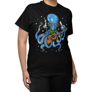 Octopus Weed T-Shirt, Hippie Stoner T-Shirt, Cannabis T-Shirt, Octopus Clothes, Hippie Clothes, Stoner Clothing - Psychonautica Store