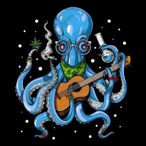 Octopus Smoking Weed, Hippie Shirts, Stoner Shirt, Weed Shirt, Cannabis Shirt, Hippie Clothes, Funny Stoner Tees - Psychonautica Store