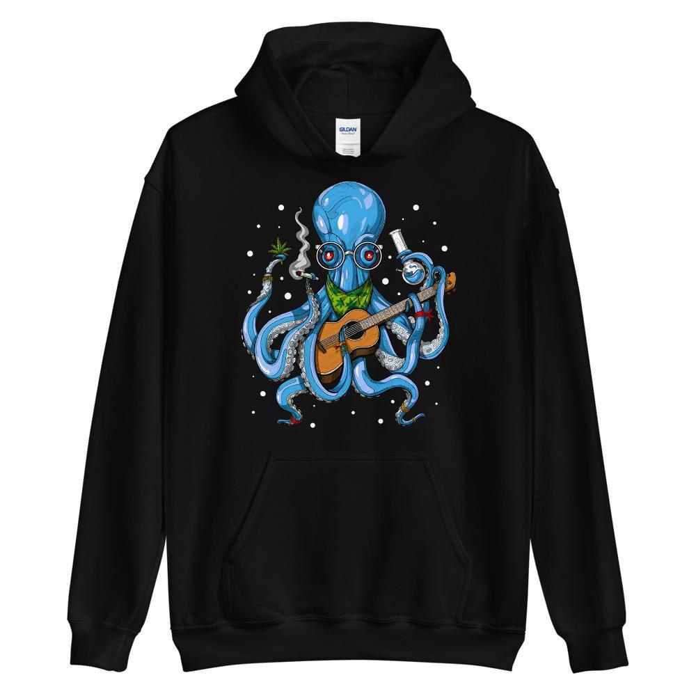 Octopus Smoking Weed, Octopus Hoodie, Weed Hoodie, Stoner Hoodie, Hippie Sweatshirt, Stoner Clothes, Stoner Clothing - Psychonautica Store