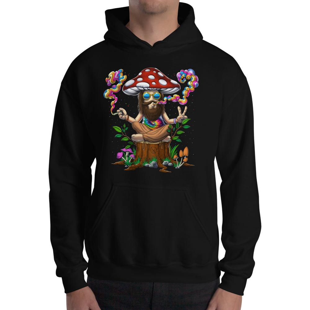 Magic Mushroom Hoodie, Hippie Mushroom Hoodie, Psychedelic Mushroom Hoodie, Trippy Mushroom Hoodie, Hippie Stoner Hoodie, Amanita Muscaria Hoodie, Psychedelic Sweatshirt - Psychonautica Store