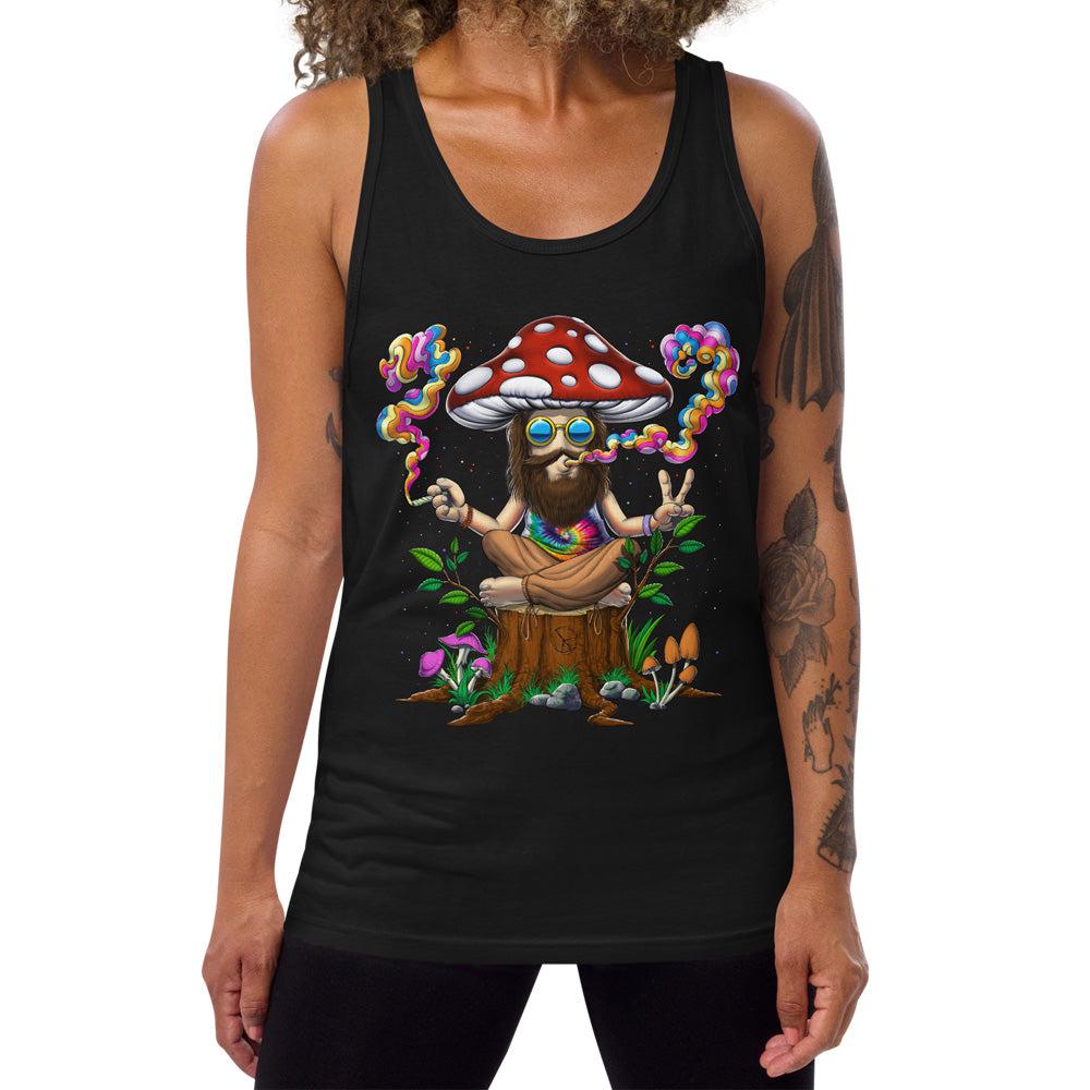 Magic Mushroom Mens Tank, Hippie Tank Top, Psychedelic Tank, Trippy Tanks, Hippie Clothing, Amanita Muscaria Tank, Mushroom Unisex Tank - Psychonautica Store