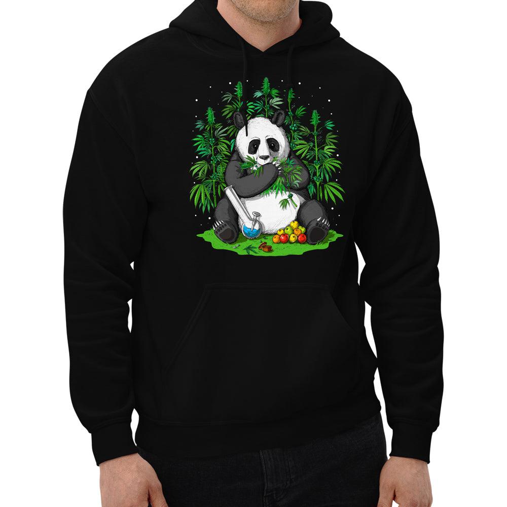 Panda Hoodie, Stoner Hoodie, Weed Hoodie, Cannabis Hoodie, Stoner Clothes, Weed Clothing, Funny Panda Clothing - Psychonautica Store