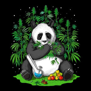 Panda Hoodie, Stoner Hoodie, Weed Hoodie, Cannabis Hoodie, Panda Sweatshirt, Funny Stoner Clothes, Weed Clothing, Funny Panda Clothes - Psychonautica Store