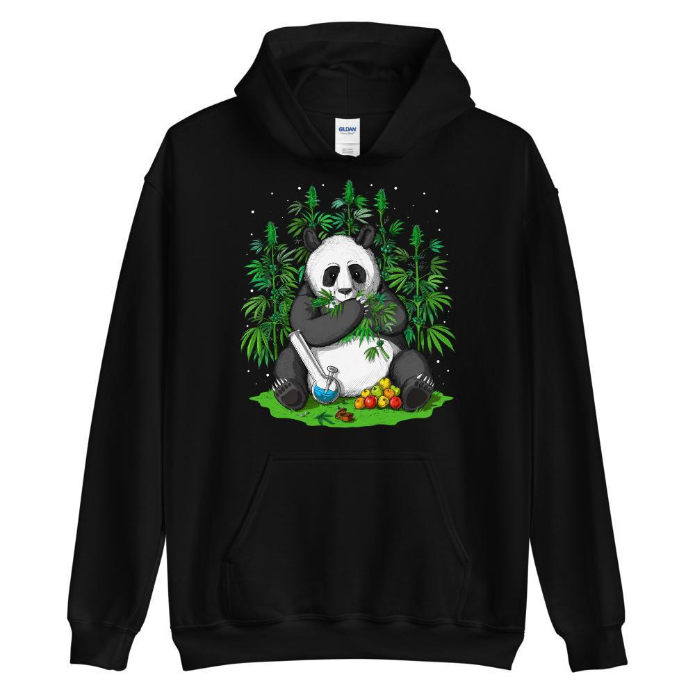 pothead hoodie Panda Bear Hippie Weed Stoner Hoodie