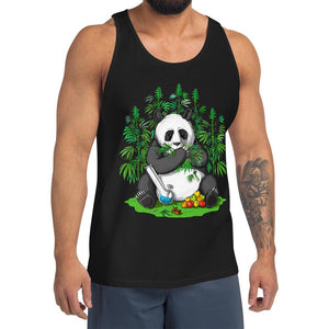 Panda Tank Top, Weed Tank, Hippie Tank, Panda Clothes, Cannabis Tank, Stoner Clothing, Funny Panda Clothes - Psychonautica Store