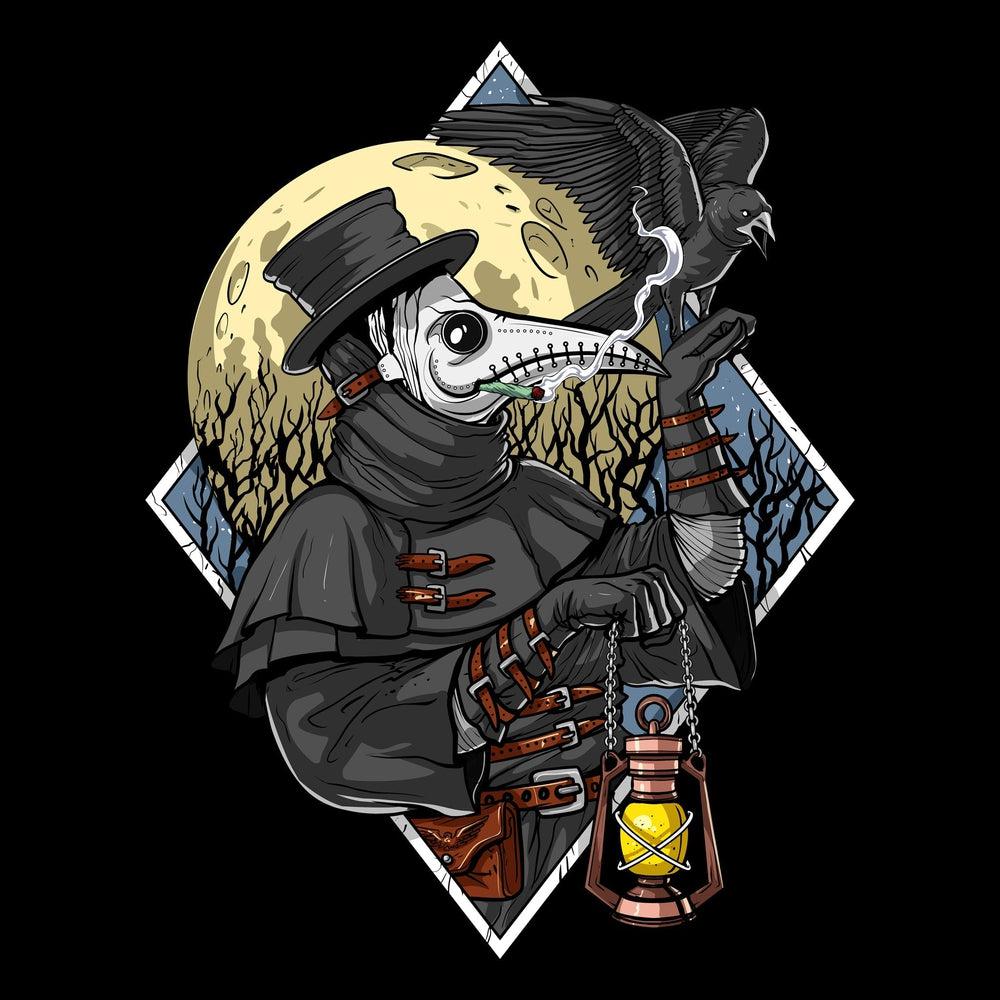 Plague Doctor, Plague Doctor Smoking Weed, Plague Doctor Stoner, Gothic Plague Doctor Smoking Cannabis - Psychonautica Store