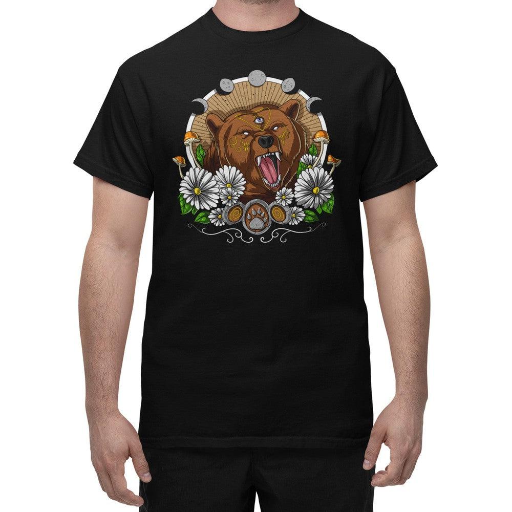 Psychedelic Bear Shirt, Trippy Bear Shirt, Forest Bear Shirt, Psychedelic Clothing, Psychedelic Clothes - Psychonautica Store