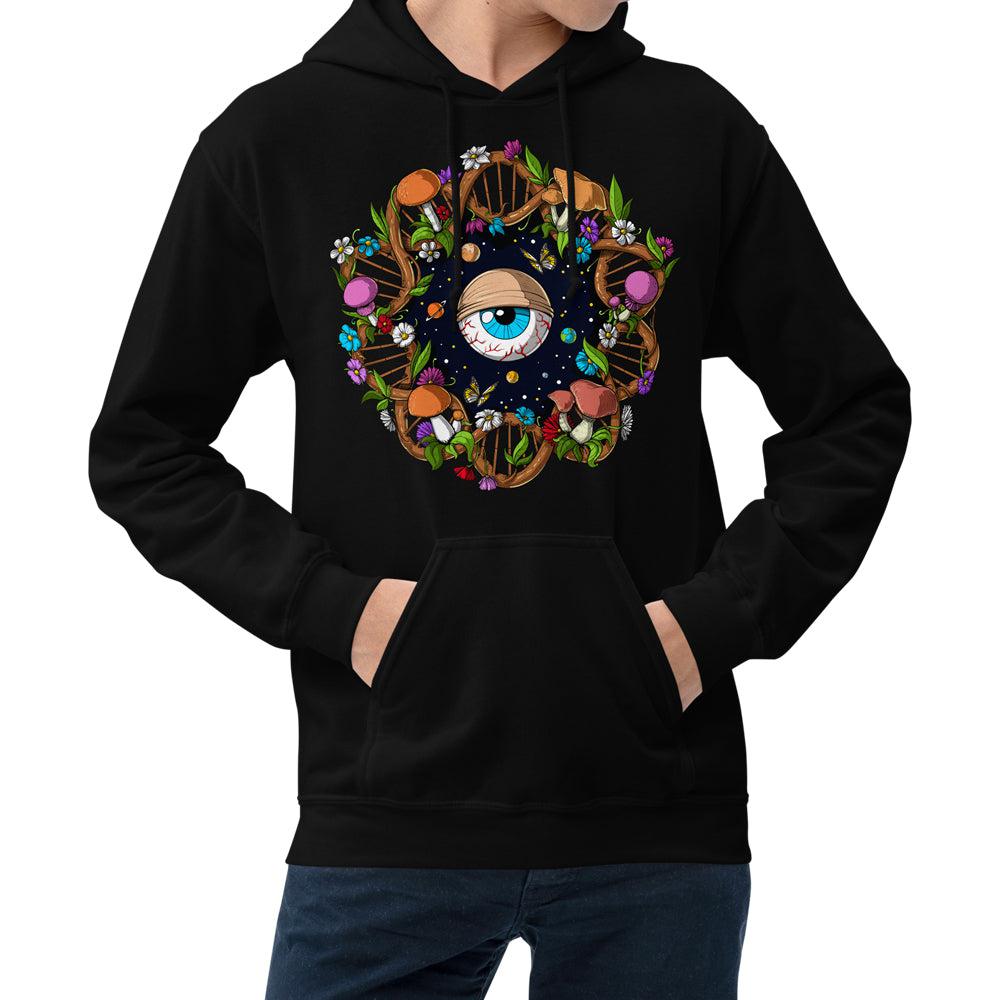 Psychedelic Hoodie, Hippie Sweatshirt, Trippy Clothes, Magic Mushrooms Hoodie, Mushroom Clothing, Hippie Clothing, Hippie Sweatshirt - Psychonautica Store