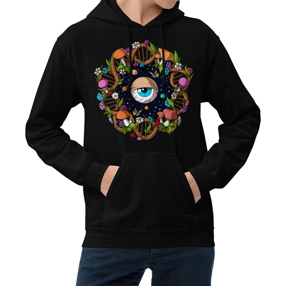 Psychedelic Hoodie, Hippie Sweatshirt, Trippy Clothes, Magic Mushrooms Hoodie, Festival Clothing, Hippie Clothing, Hippie Sweatshirt - Psychonautica Store