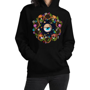 Psychedelic Hoodie, Hippie Sweatshirt, Trippy Clothes, Magic Mushrooms Hoodie, Mushroom Clothing, Hippie Clothing, Hippie Sweatshirt - Psychonautica Store