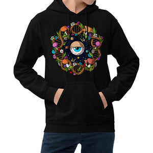 Psychedelic Hoodie, Hippie Sweatshirt, Trippy Clothes, Magic Mushrooms Hoodie, Mushroom Clothing, Hippie Clothing, Hippie Sweatshirt - Psychonautica Store
