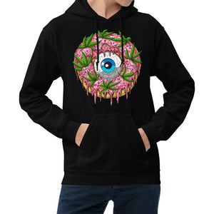 Psychedelic Hoodie, Trippy Hoodie, Donut Hoodie, Stoner Hoodie, Stoner Clothing, Weed Hoodie - Psychonautica Store