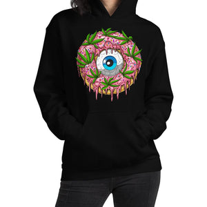 Psychedelic Hoodie, Trippy Hoodie, Donut Hoodie, Stoner Hoodie, Stoner Clothing, Weed Hoodie - Psychonautica Store