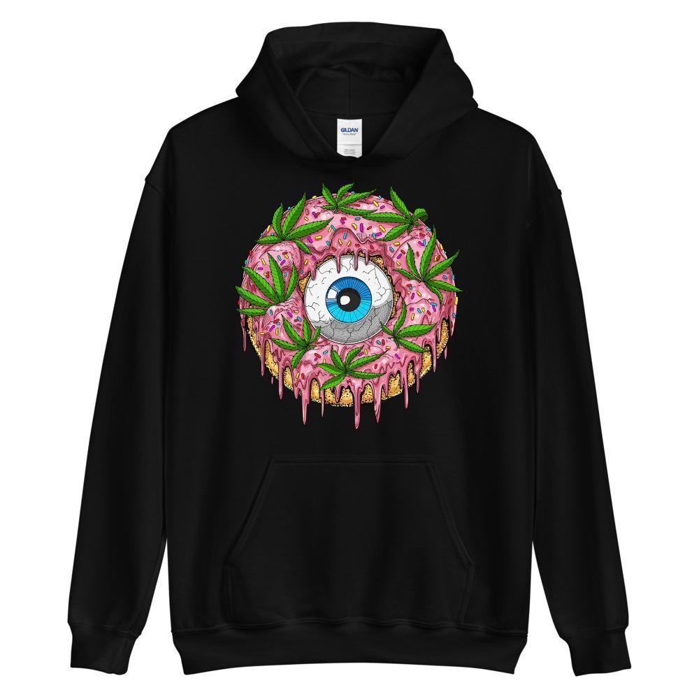 Psychedelic Hoodie, Trippy Hoodie, Donut Hoodie, Stoner Hoodie, Stoner Clothing, Weed Hoodie - Psychonautica Store