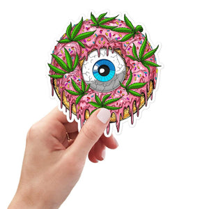 Psychedelic Sticker, Trippy Sticker, Psychedelic Donut Sticker, Stoner Stickers, Stoner Decals, Weed Stickers, Cannabis Sticker - Psychonautica Store