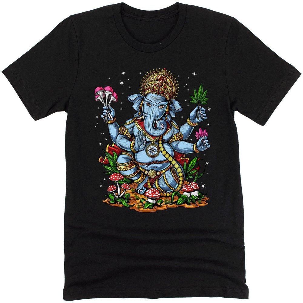 Psychedelic Ganesha Shirt, Hippie Shirt, Weed Shirt, Stoner Tee, Festival Clothing, Psychedelic Clothing - Psychonautica Store