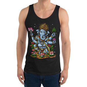 Psychedelic Ganesha Tank, Ganesha Tank, Hindu Ganesh Clothes, Stoner Tank - Psychonautica Store