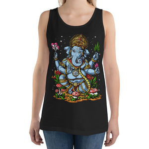 Psychedelic Ganesha Tank, Ganesha Tank, Hindu Ganesh Clothes, Stoner Tank - Psychonautica Store