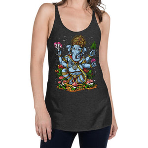Psychedelic Ganesha Tank, Psychedelic Tank, Hippie Tank, Stoner Clothes, Weed Tanks, Hindu Clothing - Psychonautica Store