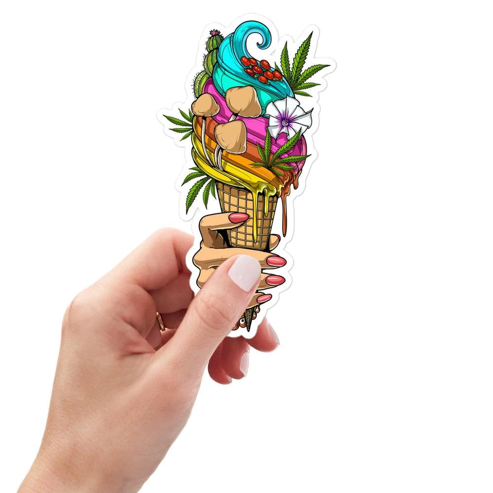 Ice Cream Stickers, Psychedelic Sticker, Trippy Ice Cream Stickers, Hippie Decals, Stoner Stickers - Psychonautica Store