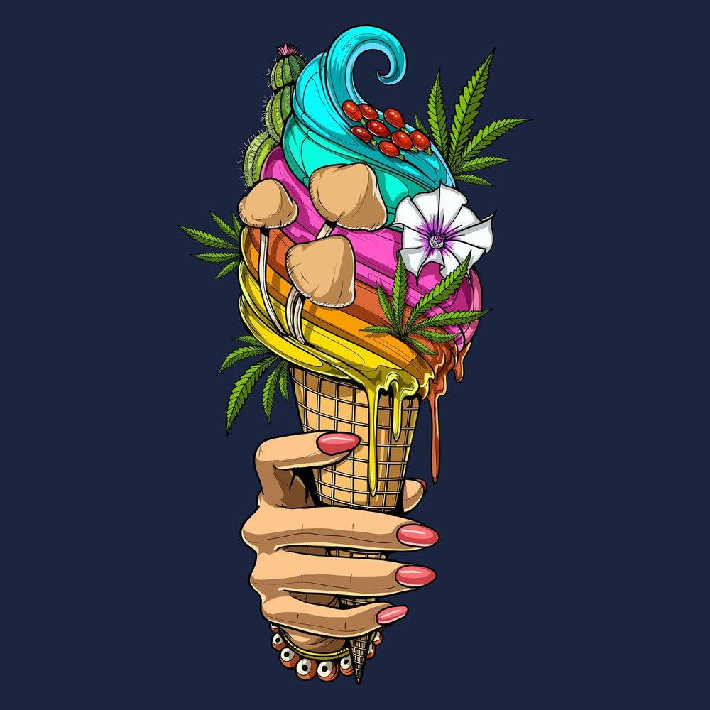 Psychedelic Ice Cream, Weed Ice Cream Hippie Ice Cream, Trippy Ice Cream, Mushrooms Ice Cream - Psychonautica Store