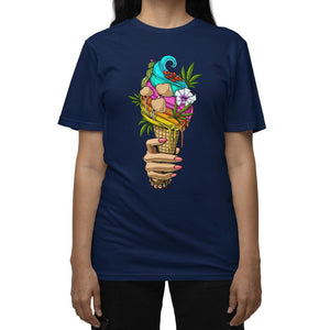 Funny Ice Cream T-Shirt, Psychedelic T-Shirt, Trippy Ice Cream T-Shirt, Stoner Clothes, Psychedelic Shirt, Trippy Clothing - Psychonautica Store