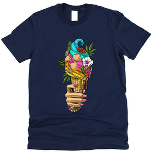 Psychedelic Ice Cream Shirt, Funny Weed Shirt, Trippy Hippie Tee, Stoner Clothes, Psychedelic Shirt, Trippy Clothing - Psychonautica Store