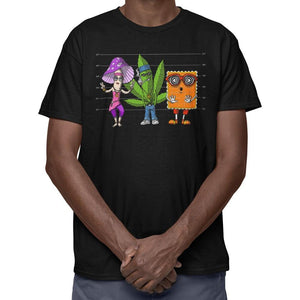 Stoner T-Shirt, Magic Mushrooms T-Shirt, Weed Shirt, Psychedelic T-Shirt, Funny Mugshot T-Shirt, Stoner Clothing, Stoner Clothes, LSD T-Shirt, Stoner Clothing - Psychonautica Store