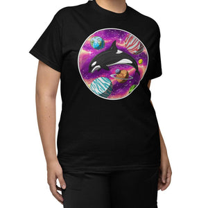 Psychedelic Orca T-Shirt, Trippy Orca T-Shirt, Orca Whale Shirt, Orca Apparel, Psychedelic Clothes, Orca Outfit - Psychonautica Store