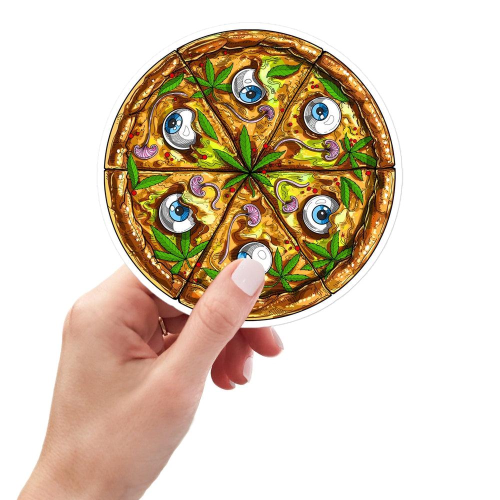Psychedelic Sticker, Trippy Sticker, Pizza Sticker, Stoner Sticker, Stoner Decals, Weed Sticker - Psychonautica Store