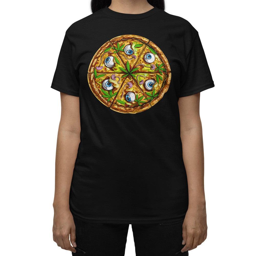 Psychedelic Pizza T-Shirt, Trippy Pizza T-Shirt, Pizza T-Shirt, Stoner Shirt, Stoner Clothing, Funny Weed Shirt, Pizza Clothes - Psychonautica Store