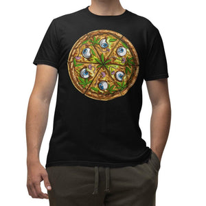 Psychedelic Pizza Shirt, Trippy Pizza T-Shirt, Pizza T-Shirt, Stoner Shirt, Stoner Clothing, Weed Shirt, Funny Pizza Clothing - Psychonautica Store